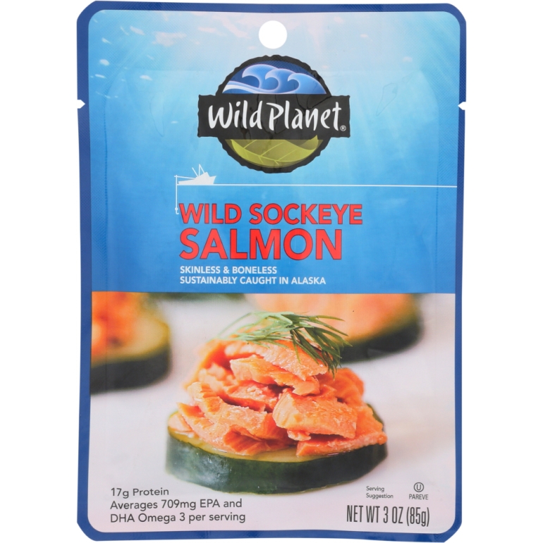 Wild Sockeye Salmon Single Serve Pouch, 3 oz