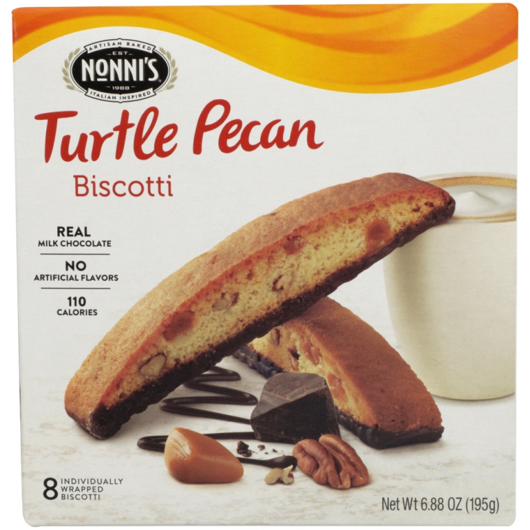 Turtle Pecan Biscotti 8 Pack, 6.88 oz