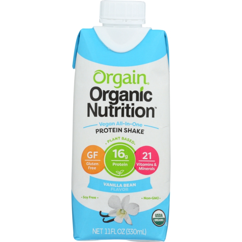 Vegan Organic Nutrition Shake Vanilla Bean, 11 fo