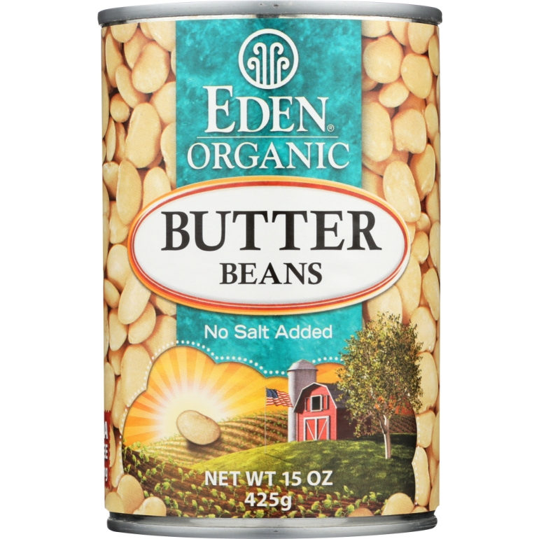 Organic Butter Beans Low Fat, 15 oz