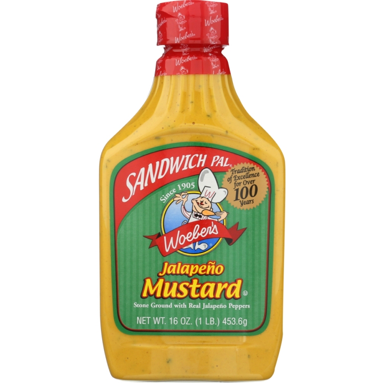 Sandwich Pal Jalapeno Mustard, 16 oz