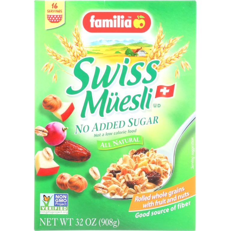 Swiss Muesli Cereal No Sugar Added, 32 oz