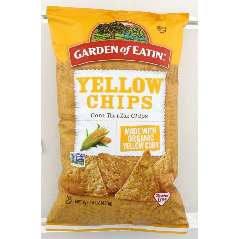 Organic Yellow Corn Tortilla Chips, 16 oz
