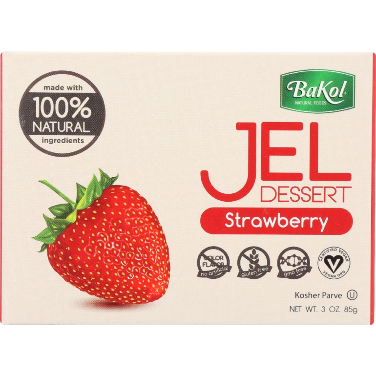 100% Natural Jel Dessert Strawberry, 3 oz