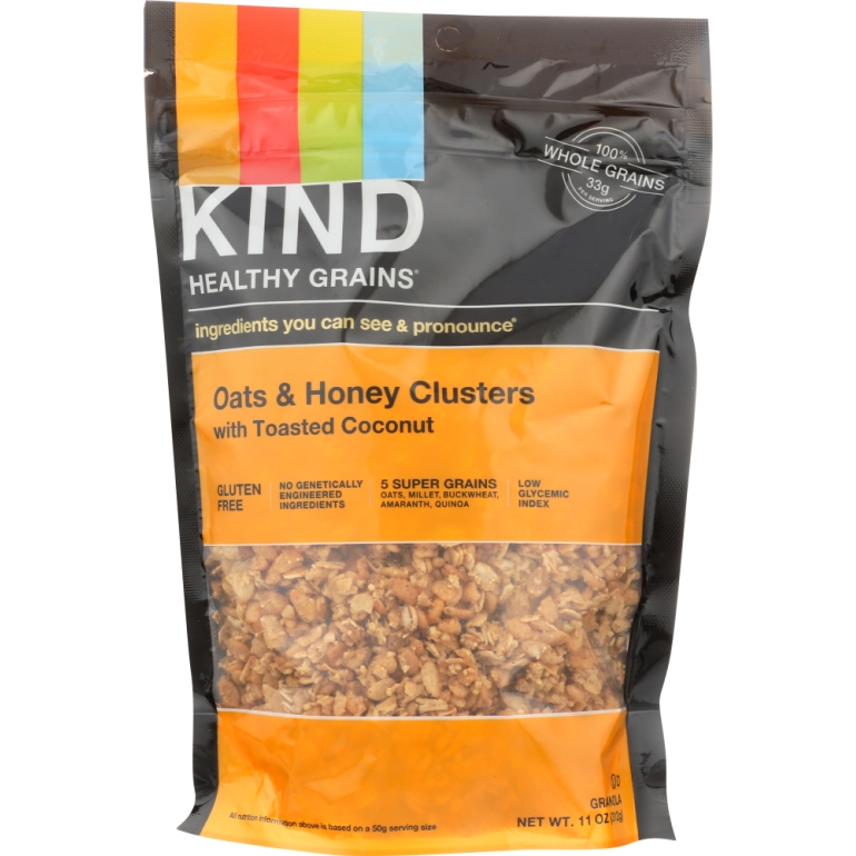 Healthy Grains Clusters Oats and Honey with Toasted Coconut, 11 oz