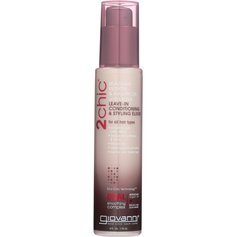 Ultra-Sleek Leave-In Conditioner Brazilian Keratin & Argan Oil, 4 oz