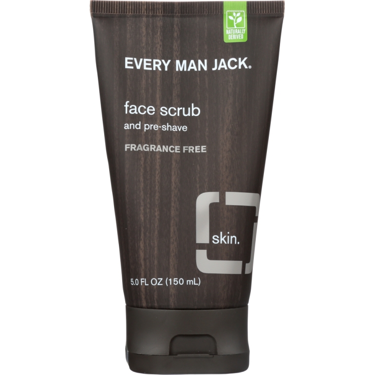 Face Scrub and Pre-Shave Fragrance Free, 5 oz