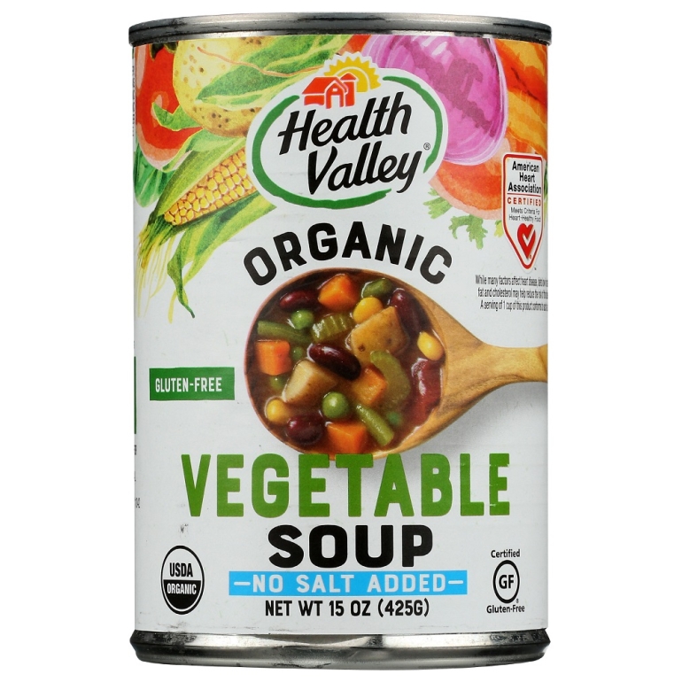 Organic Vegetable Soup No Salt Added, 15 oz