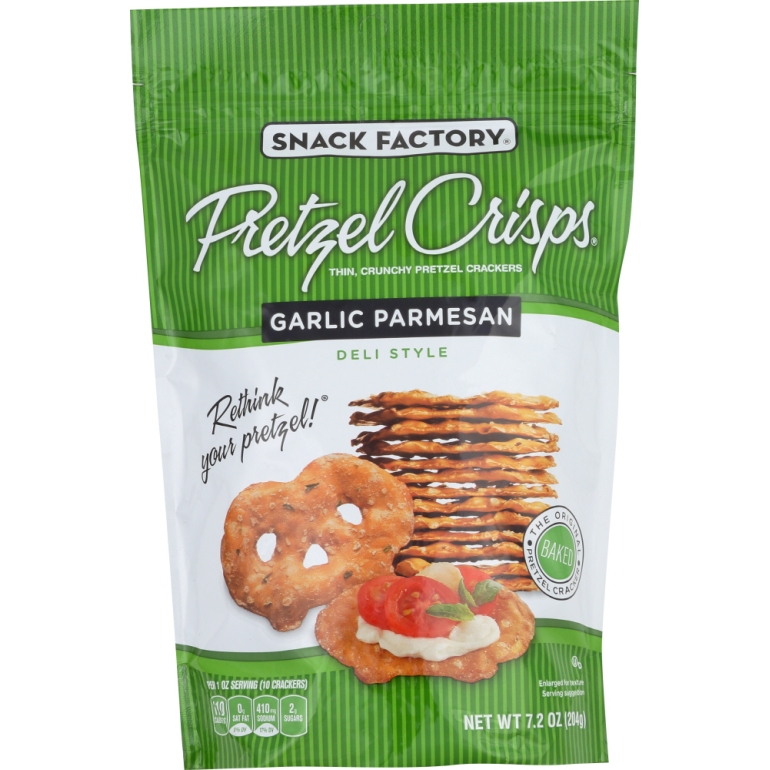 Pretzel Crisps Deli Style Garlic Parmesan, 7.2 oz