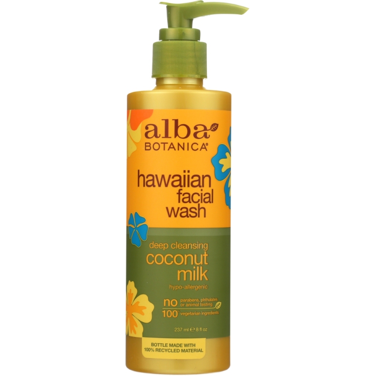 Hawaiian Facial Wash Coconut Milk, 8 oz