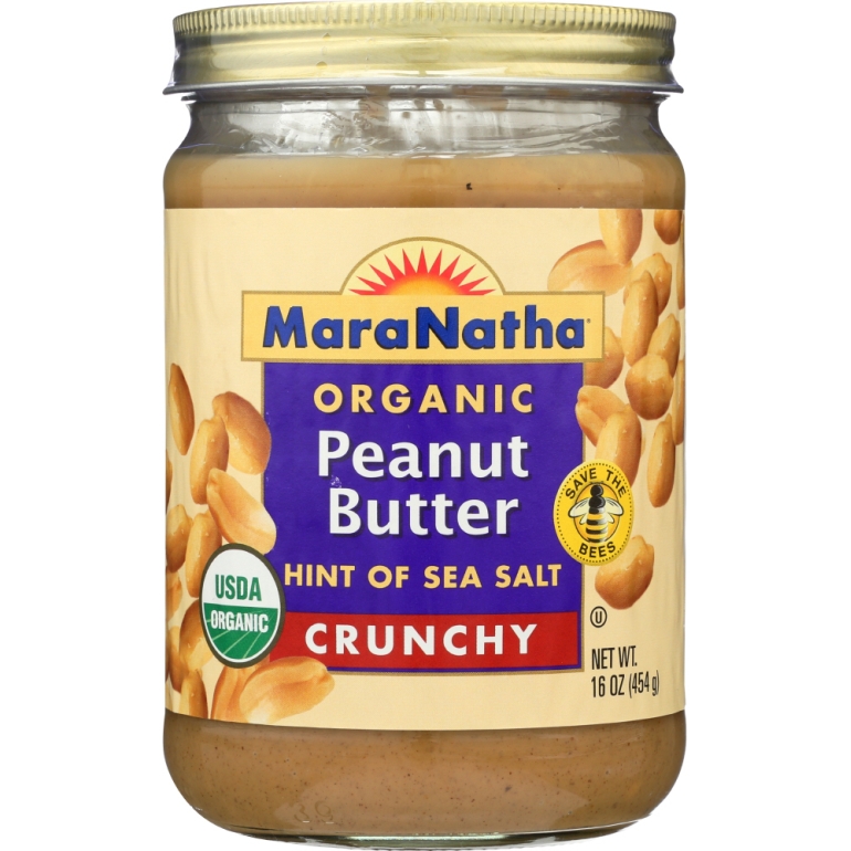 Organic Roasted Peanut Butter Hint of Sea Salt Crunchy, 16 oz