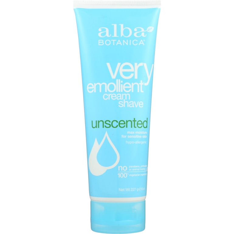 Very Emollient Cream Shave Unscented, 8 oz