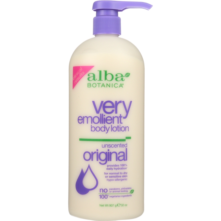 Very Emollient Body Lotion Unscented Original, 32 oz