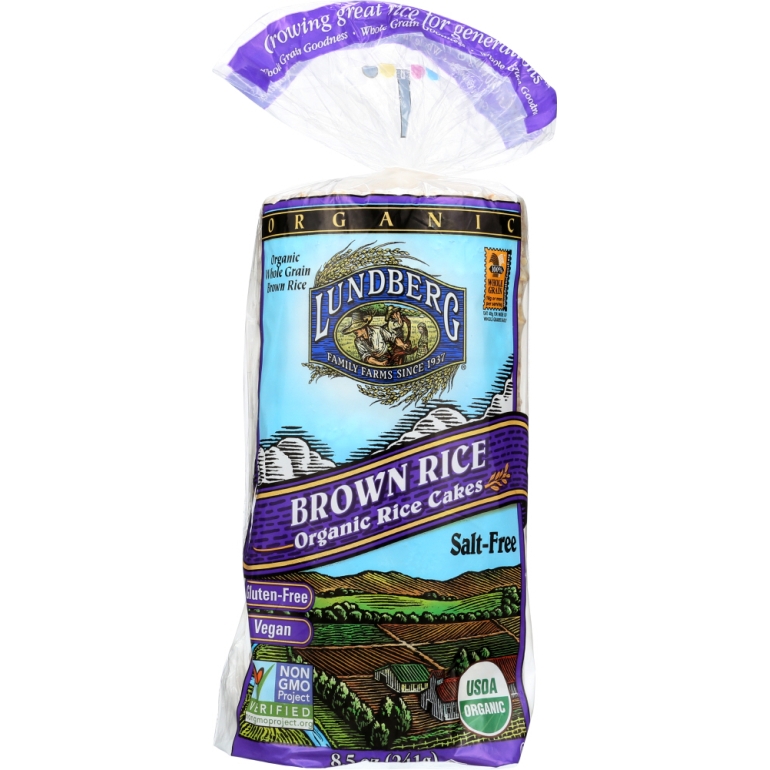 Brown Rice Organic Rice Cakes Salt Free, 8.5 oz