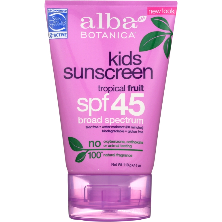 Natural Very Emollient Sunscreen Kids SPF 45, 4 oz