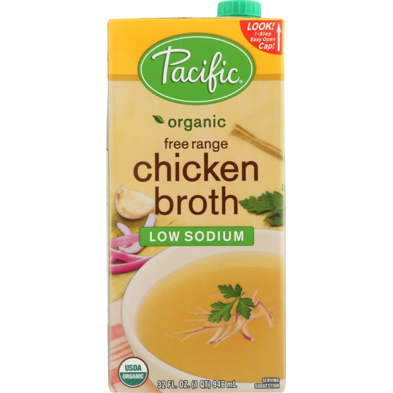 Organic Chicken Broth Free Range Low Sodium, 32 oz