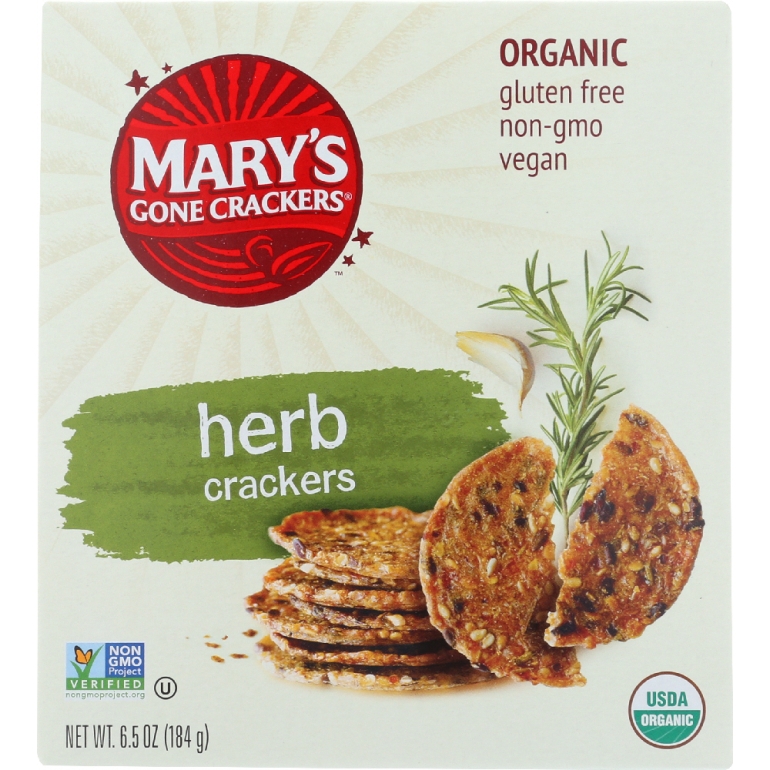 Organic Crackers Herb, 6.5 oz