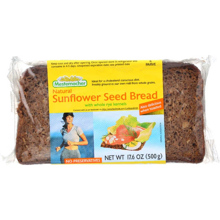 Natural Sunflower Seed Bread with Whole Rye Kernels, 17.6 oz