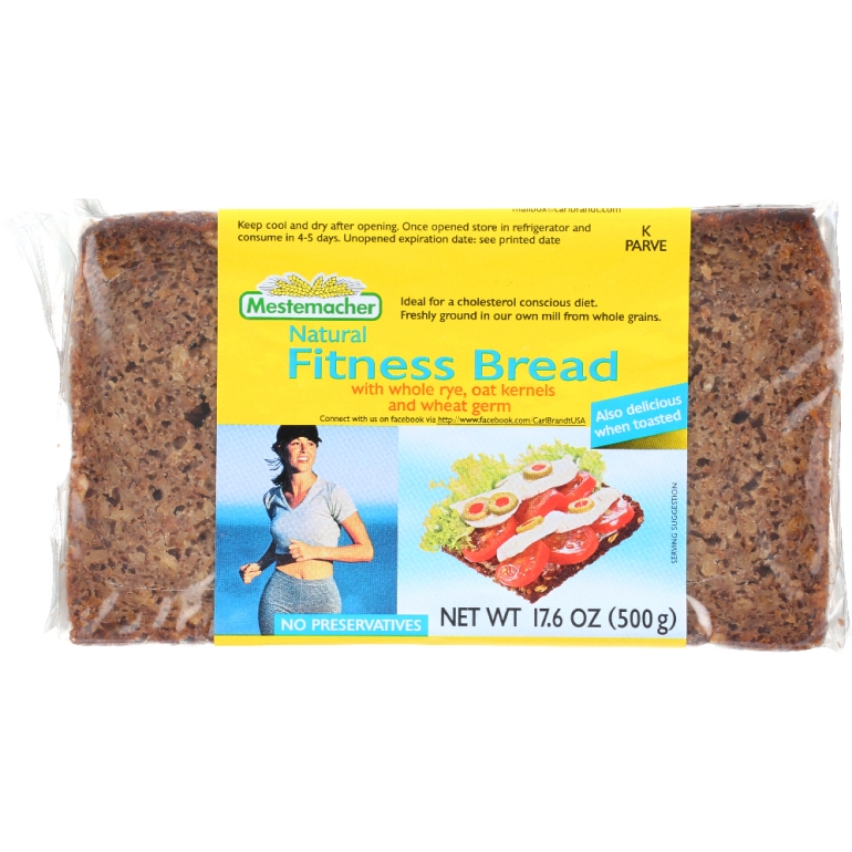 Fitness Bread with Whole Rye Oat Kernels and Wheat Germs, 17.6 oz