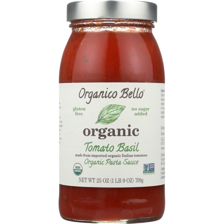 Organic Pasta Sauce Tomato Basil, 25 Oz