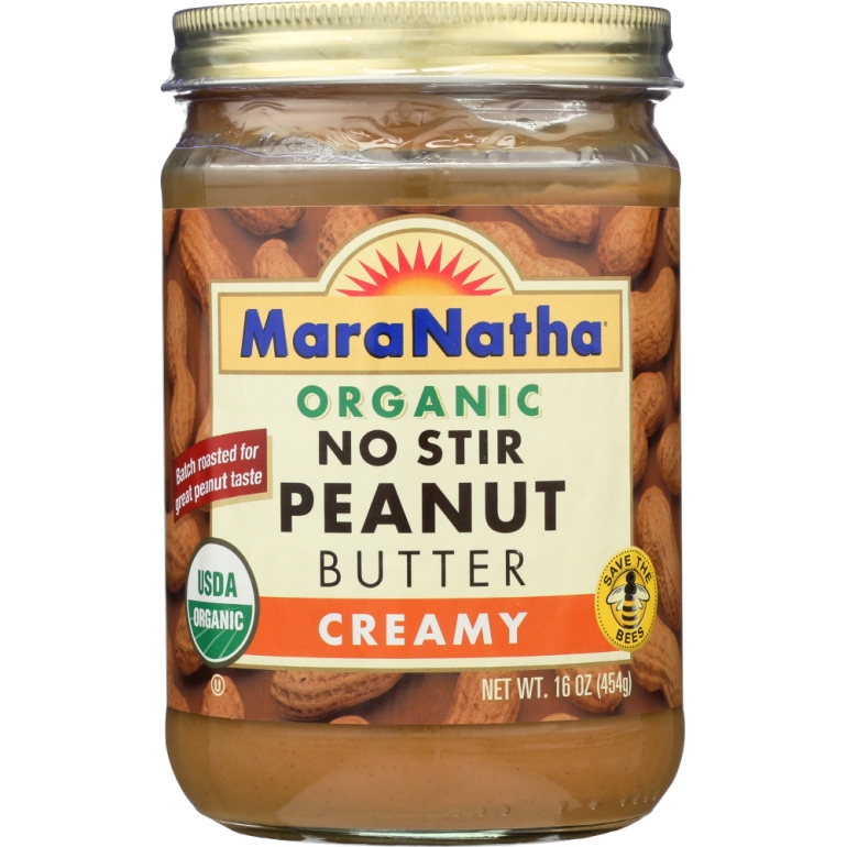 Organic Peanut Butter No Stir Creamy, 16 oz