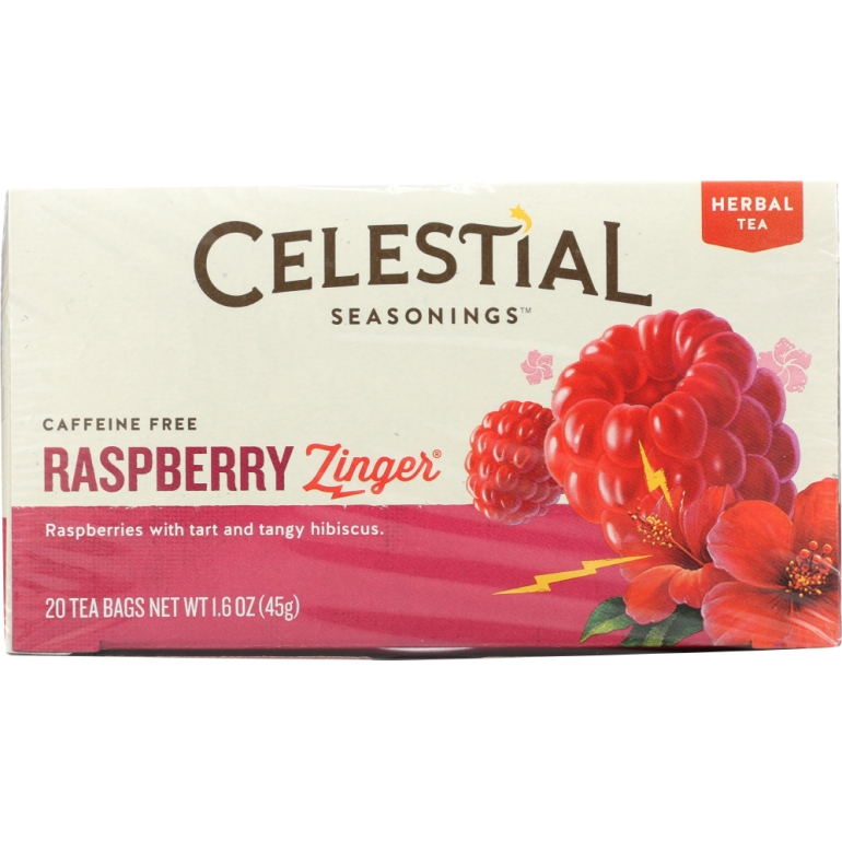 Raspberry Zinger Herbal Tea Caffeine 20 Tea Bags, 1.6 oz