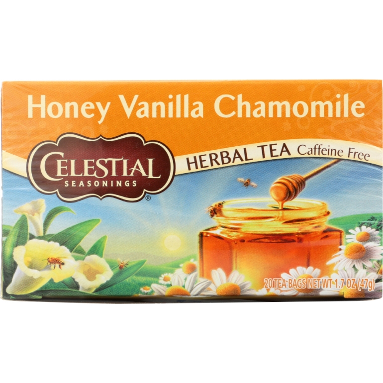 Honey Vanilla Chamomile Herbal Tea Caffeine Free, 20 bags