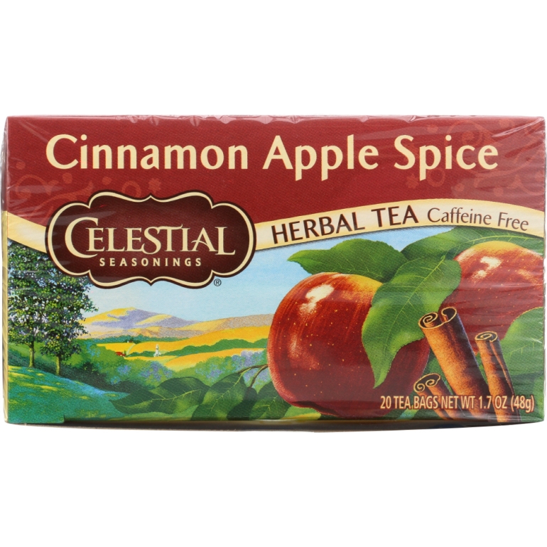 Cinnamon Apple Spice Herbal Tea Caffeine Free 20 Tea Bags, 1.7 oz