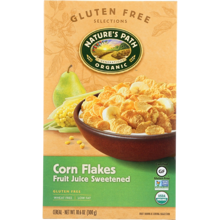 Organic Corn Flakes Fruit Juice Sweetened, 10.6 oz