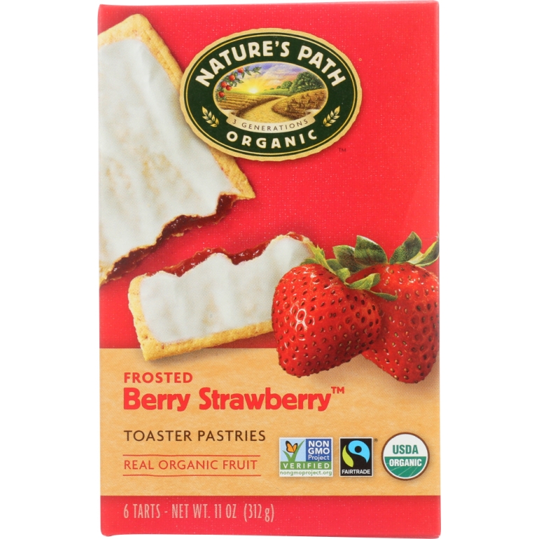 Organic Toaster Pastries Berry Strawberry Frosted, 11 oz