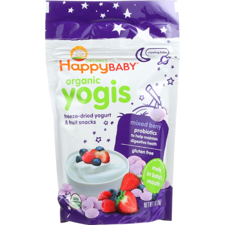 Organic Yogis Yogurt and Fruit Snacks Mixed Berry, 1 oz