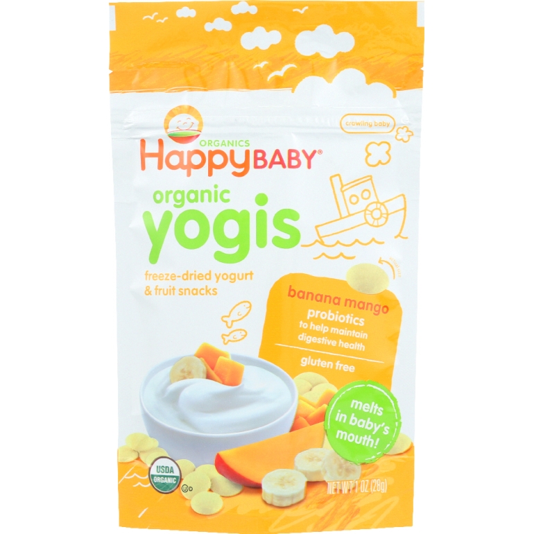 Organic  Yogis Yogurt and Fruit Snacks Banana Mango, 1 oz