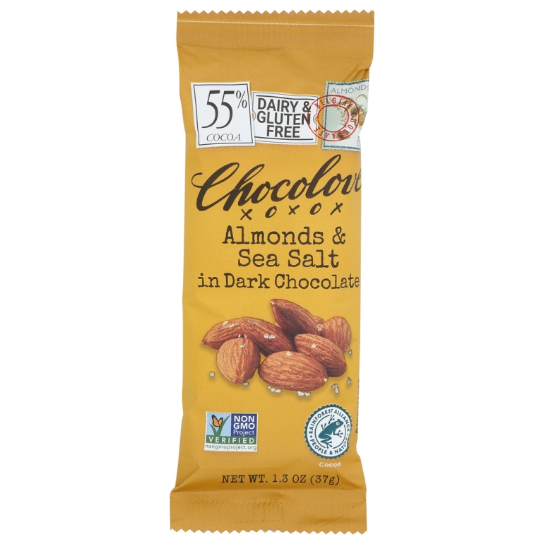 Almonds and Sea Salt in Dark Chocolate Mini Bar, 1.3 oz