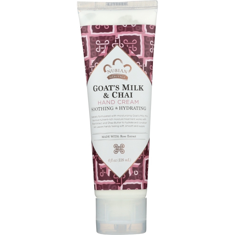 Hand Cream Goat's Milk & Chai with Rose Extract, 4 oz