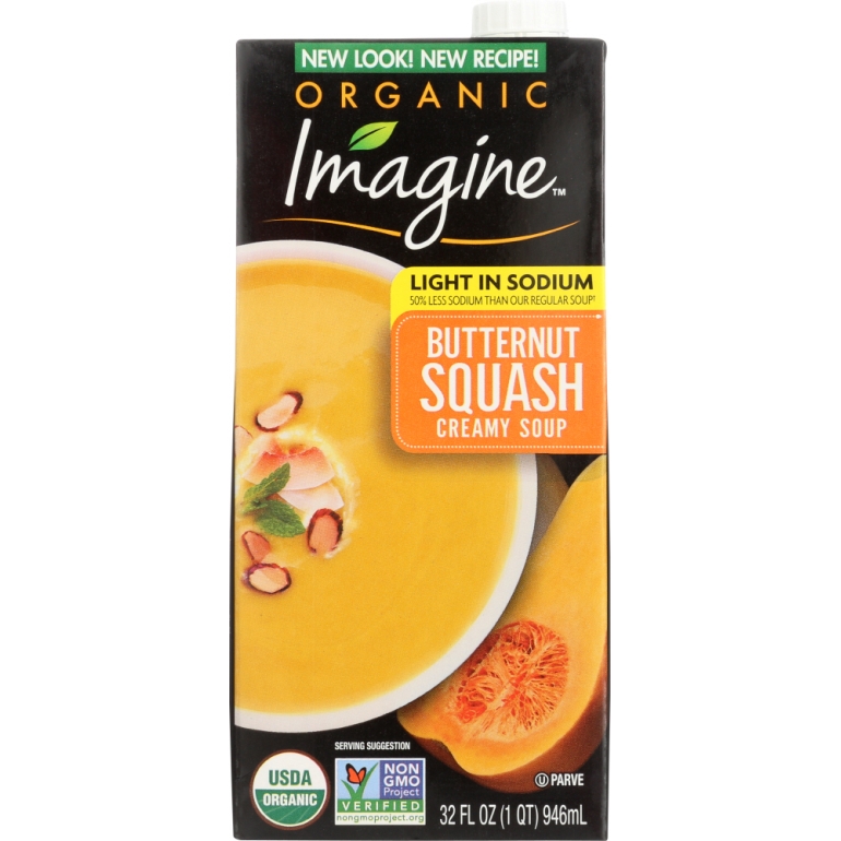 Organic Soup Light in Sodium Creamy Butternut Squash Soup, 32 oz