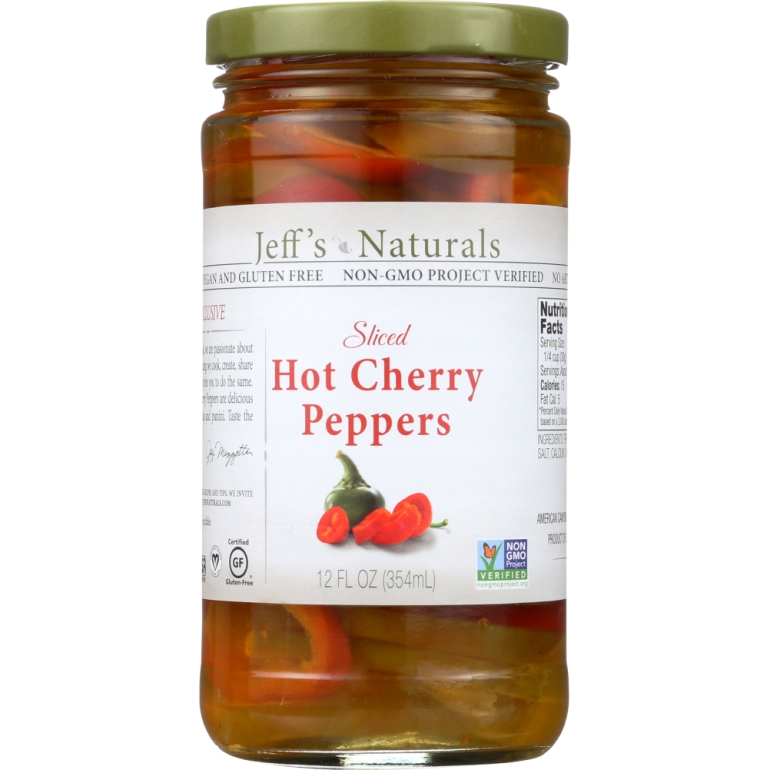 Sliced Hot Cherry Peppers, 12 oz