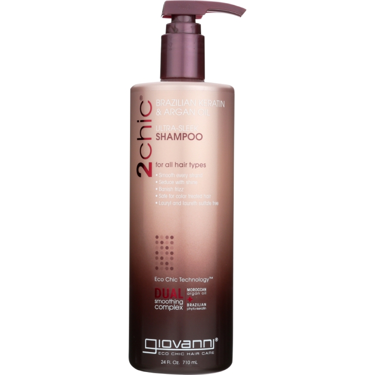 2chic Ultra-Sleek Shampoo Brazilian Keratin & Argan Oil, 24 oz