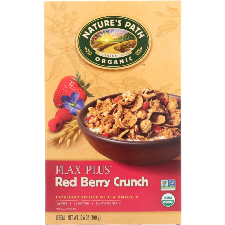 Organic Flax Plus Red Berry Crunch Cereal, 10.6 oz