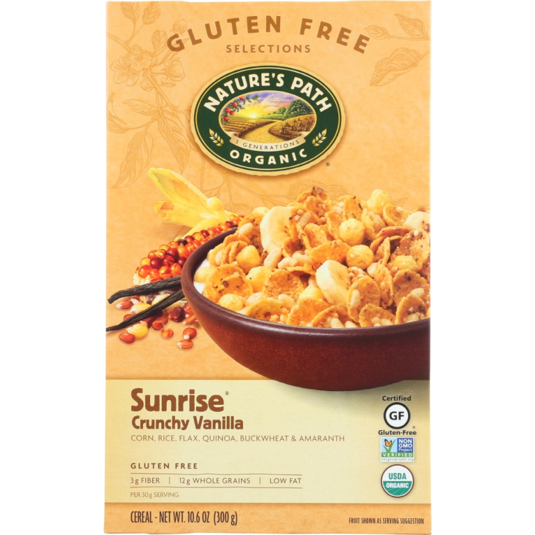 Organic Sunrise Cereal Gluten Free Crunchy Vanilla, 10.6 oz