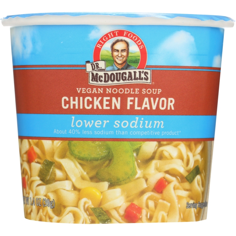 Vegan Chicken Noodle Lower Sodium Soup, 1.4 Oz