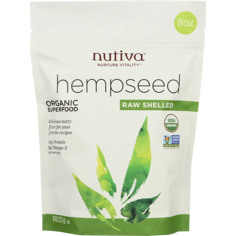 Organic Raw Shelled Hempseed, 8 oz