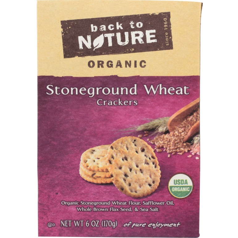 Organic Stoneground Wheat Crackers, 6 oz