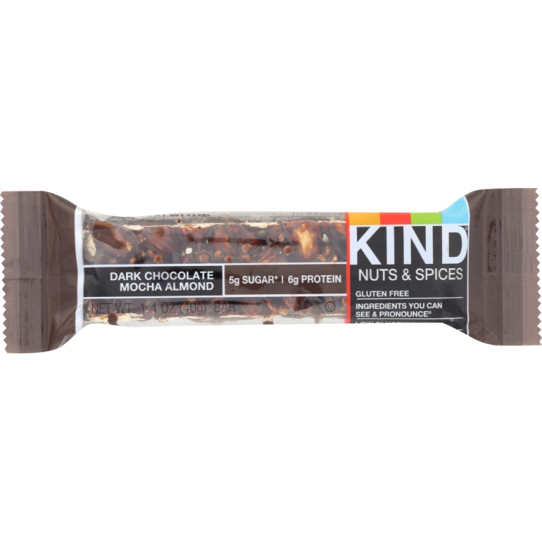 Nuts and Spices Dark Chocolate Mocha Almond Bar, 1.4 oz