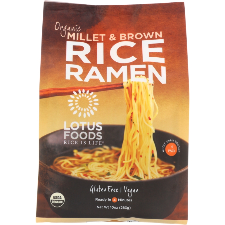 Organic Rice Ramen Noodles Millet & Brown, 10 oz