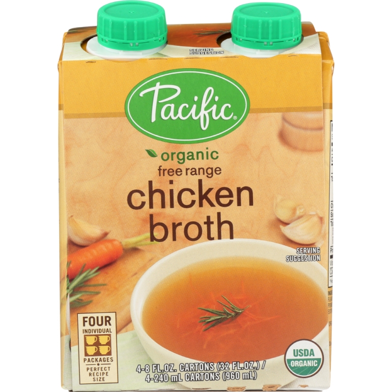 Organic Broth Chicken Free Range 4 Pack (8 Oz Each), 32 oz