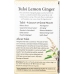 Tulsi Lemon Ginger Tea, 18 Tea Bags, 1.27 oz