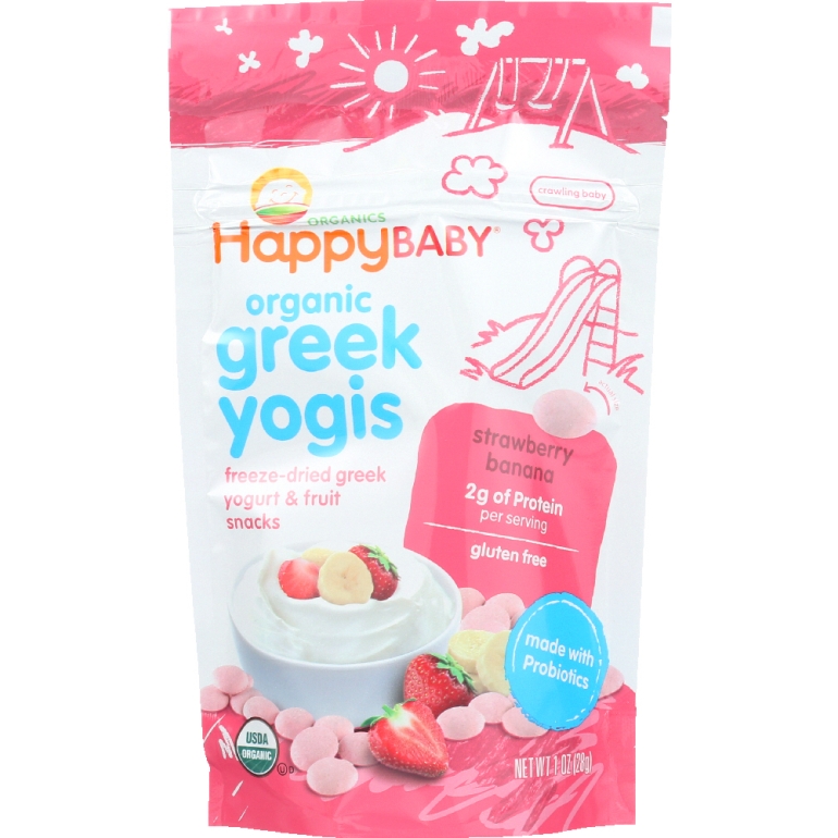 Yogi Greek Yogurt Strawberry Ban Org, 1 OZ