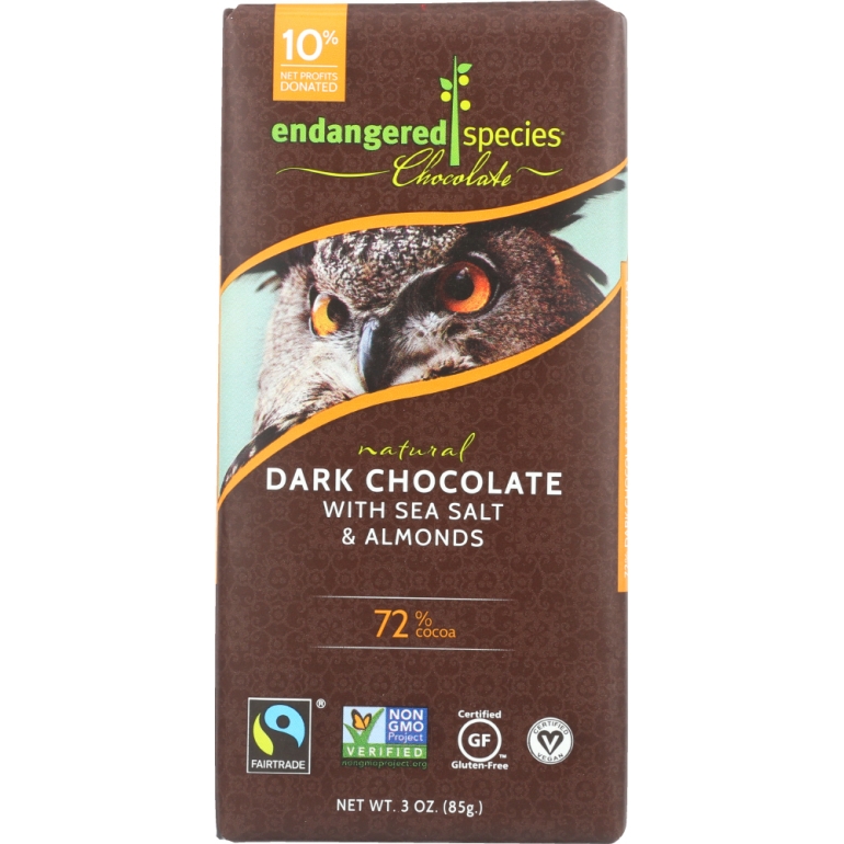 Natural Dark Chocolate with Sea Salt & Almonds, 3 oz