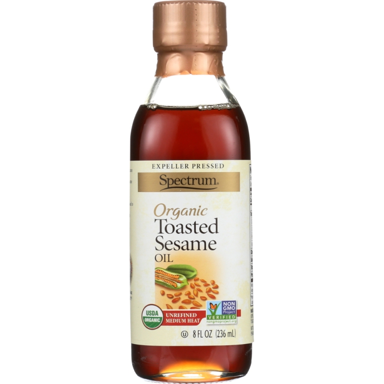 Organic Toasted Sesame Oil Unrefined, 8 oz