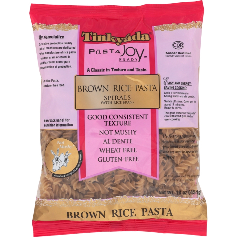 Brown Rice Pasta Spirals With Rice Bran, 16 oz